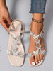Women's Summer Butterfly Rhinestone Elegant Flat/High Heel Open Toe Sandals/Slippers, Bohemian Style Party Shoes